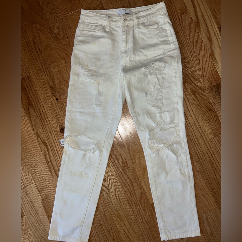 Vervet White Mom Jeans High Waisted